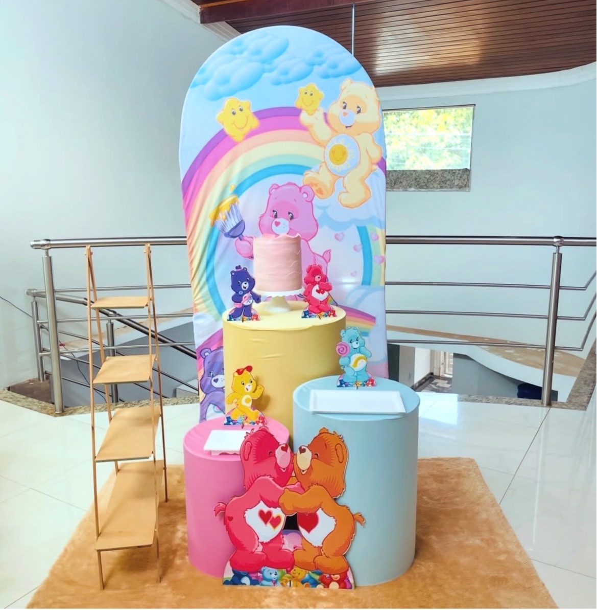 Ursinhos Carinhosos Cp2 - Kit P1 Com Escadinha - Pegue E Monte - Pallacius Festas