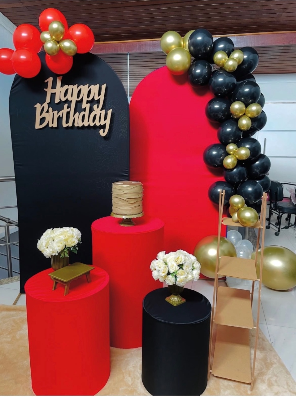 Kit Mm 1 Happy Birthday Preto E Vermelho - Pallacius Festas