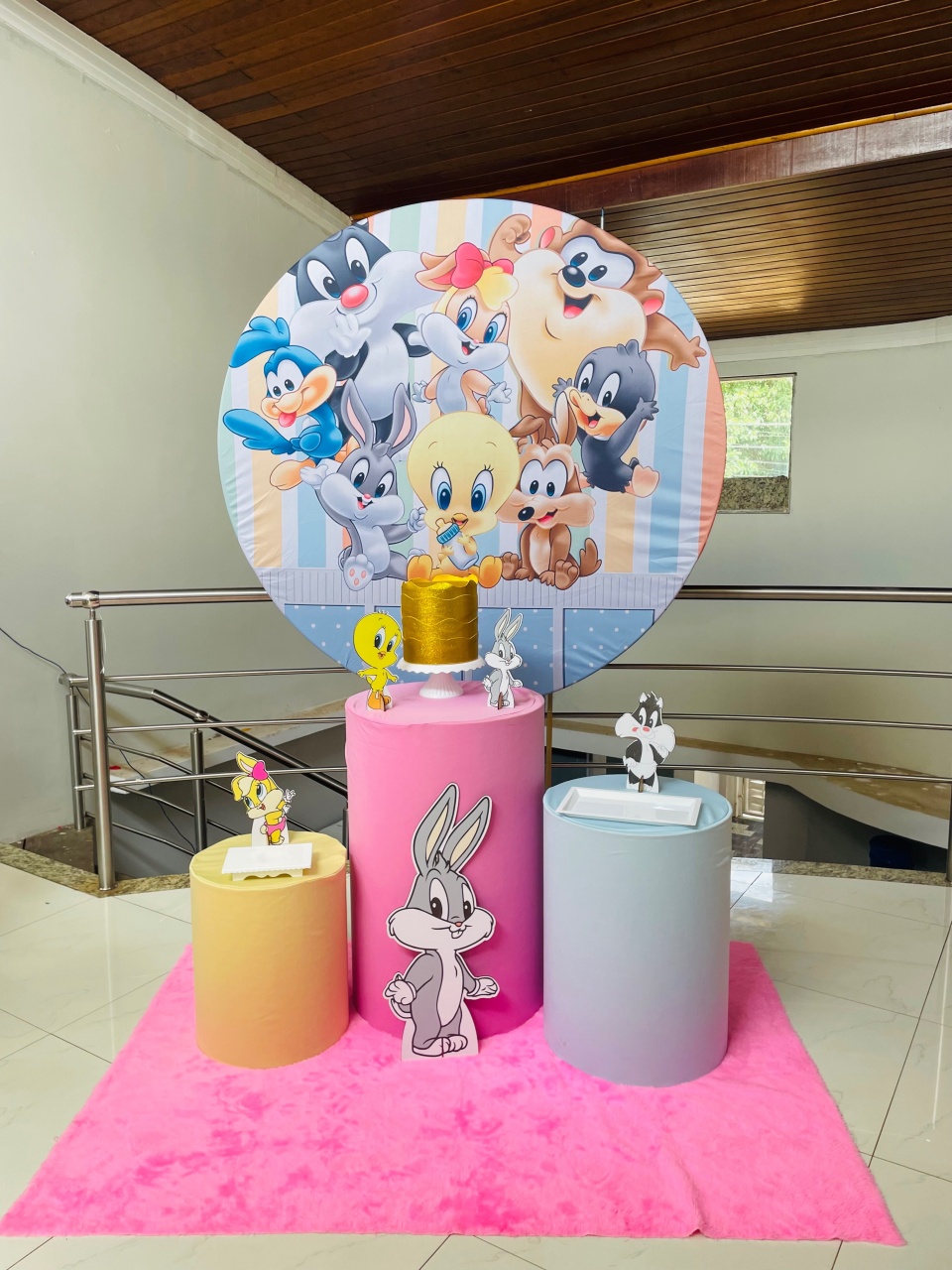 Pegue E Monte Kit P Baby Loone Tunes Rosa - Pallacius Festas