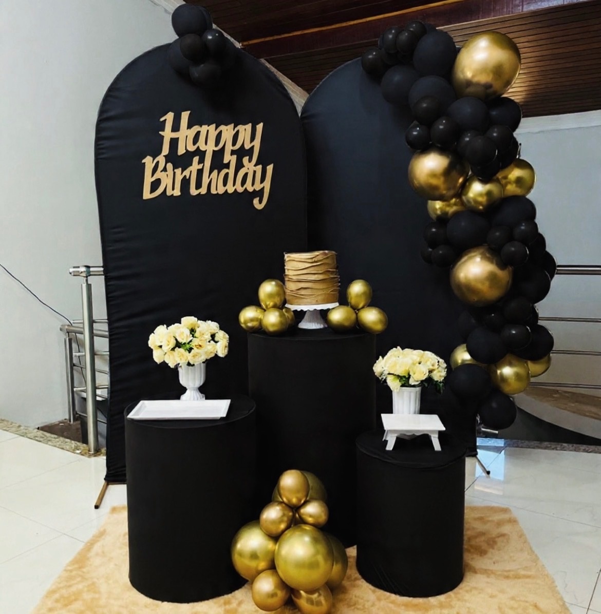 Kit Mm Happy Birthday Preto - Pallacius Festas