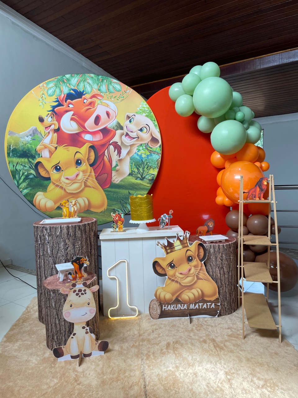 Kit G1 Rei Leão  Com Número de Led  - Pallacius Festas