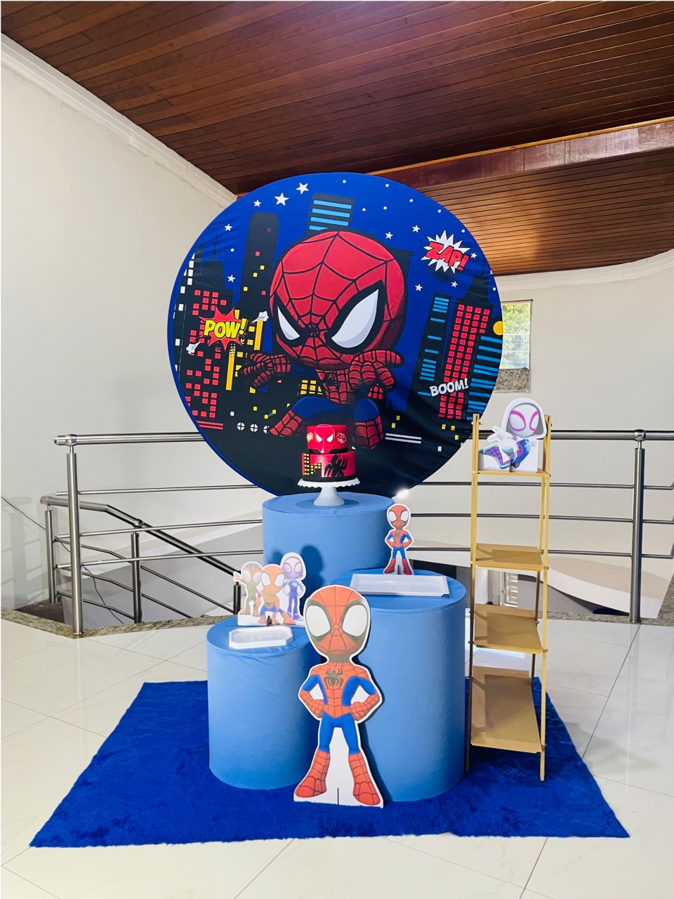 Homem Aranha Baby Noite - Kit P1 Com Escadinha- Pegue E Monte - Pallacius Festas
