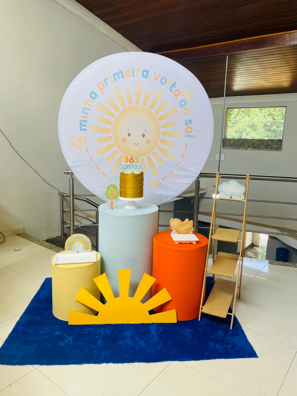 Pegue E Monte Kit P Primeira Volta Ao Sol Com Escadinha - Pallacius Festas