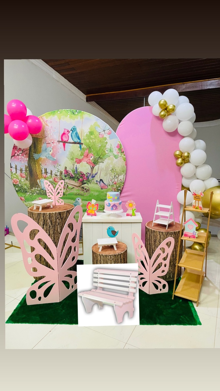 Kit G2 Jardim Encantado 1 Com Capas de Tronco E Banquinho  - Pallacius Festas