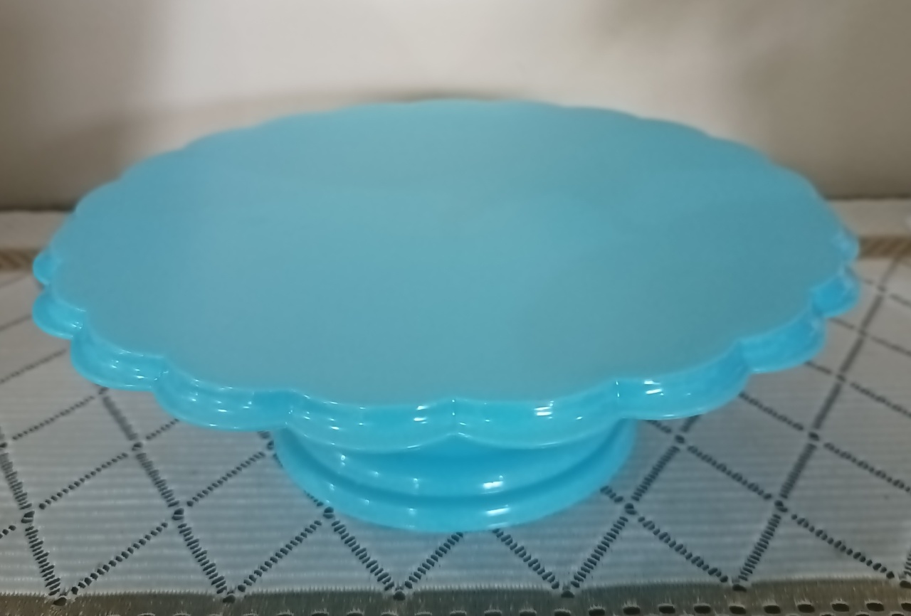 Bandeja Redonda 22Cm Azul Claro - ADRIANA Doce travessuras 