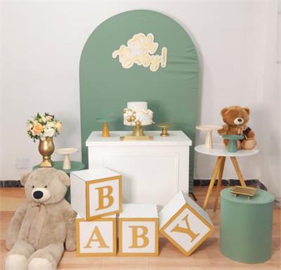Chá de Bebê Verde Oliva 02 - Cristina Locações 