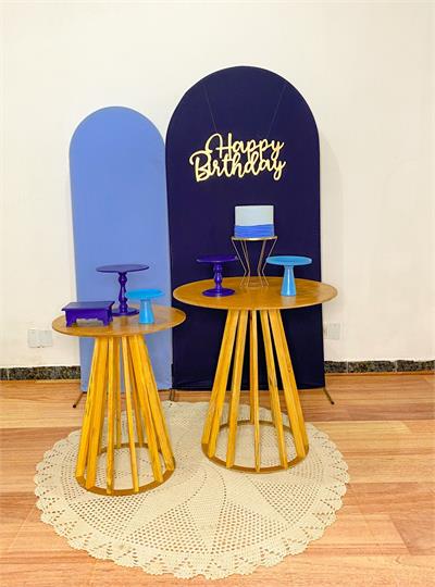 Adulto Romano Azul Mesas Rusticas - Cristina Locações 