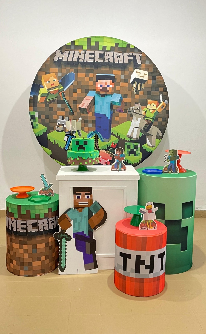 Minecraft Luxo 2 Novo - Festaê pegue e monte