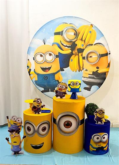 Minions Trio Cilindro - Cristina Locações 