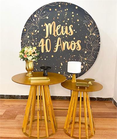 Meus 40 Anos Mesas Rusticas - Cristina Locações 
