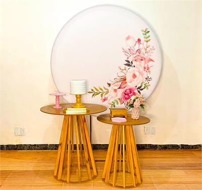 Adulto Floral Mesas Rustica - Cristina Locações 