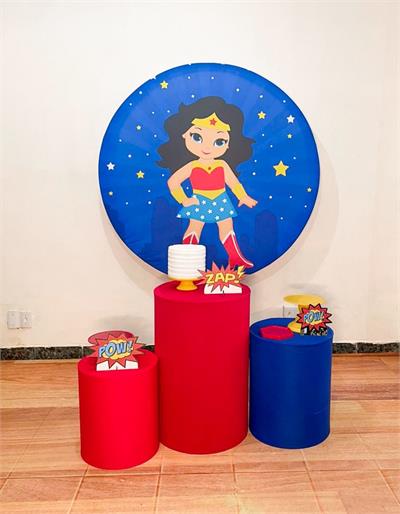 Mulher Maravilha Baby Trio Cilindro - Cristina Locações 