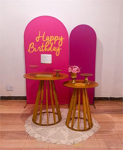 Romano Pink Mesas Rusticas - Cristina Locações 