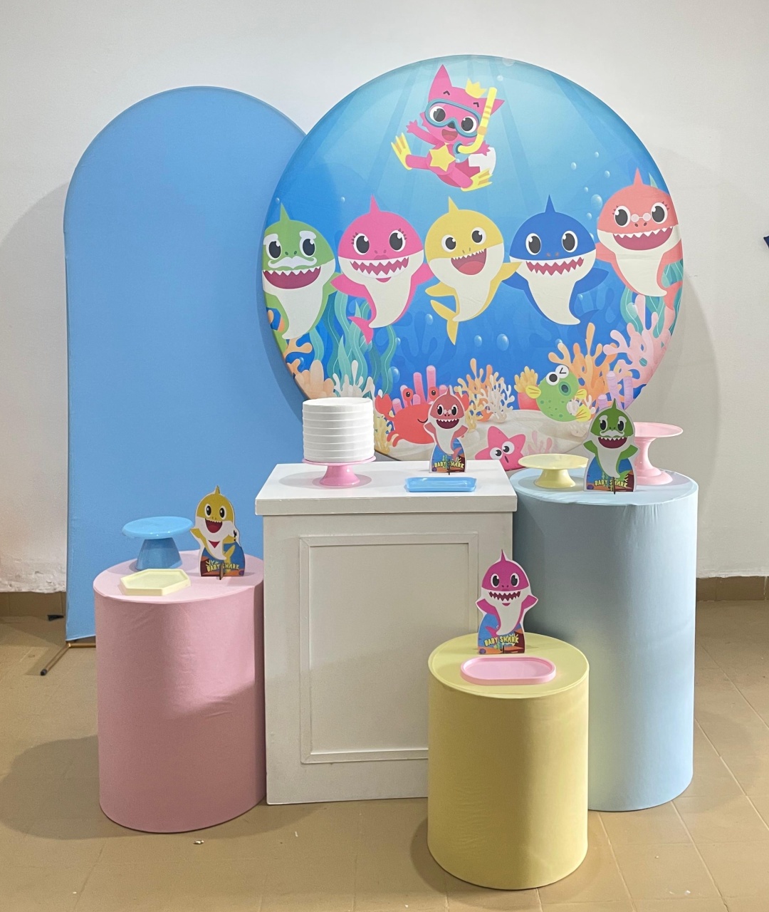 Baby Shark Luxo 3 Novo - Festaê pegue e monte