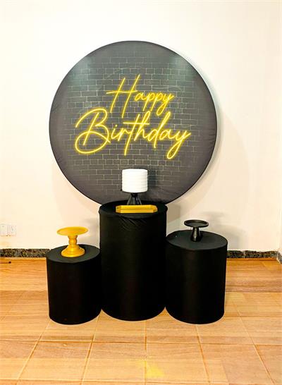 Happy Birthday Trio Cilindro - Cristina Locações 
