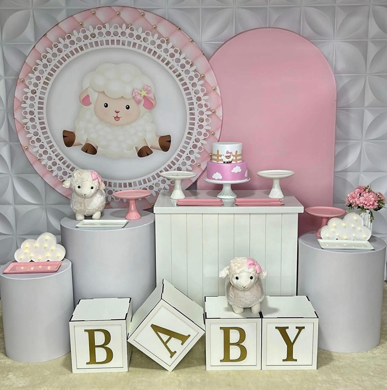 Chá de Bebê - Ovelhinha - Kit Gg Infantil. - Isabela Decorações 