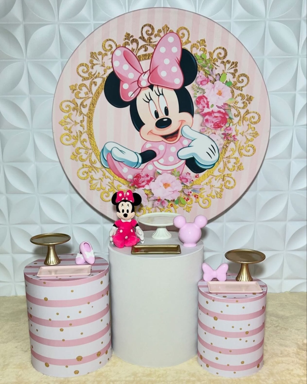 Minnie Rosa - Kit P - Isabela Decorações 