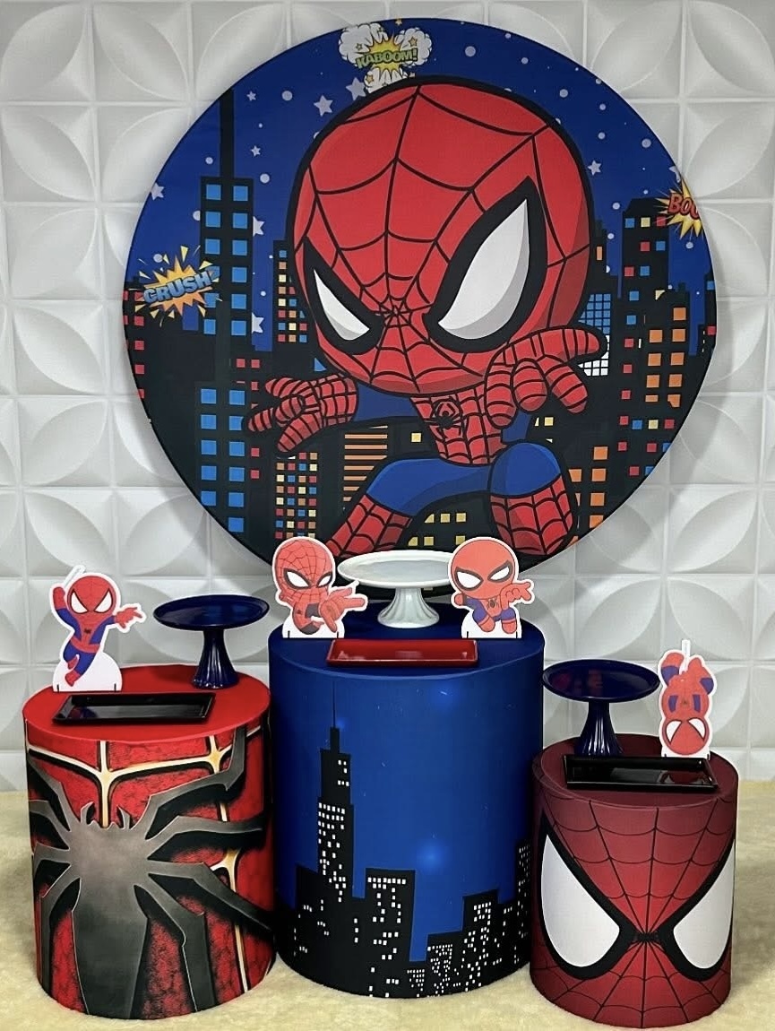 Homem Aranha Cute - Kit P Infantil - Isabela Decorações 