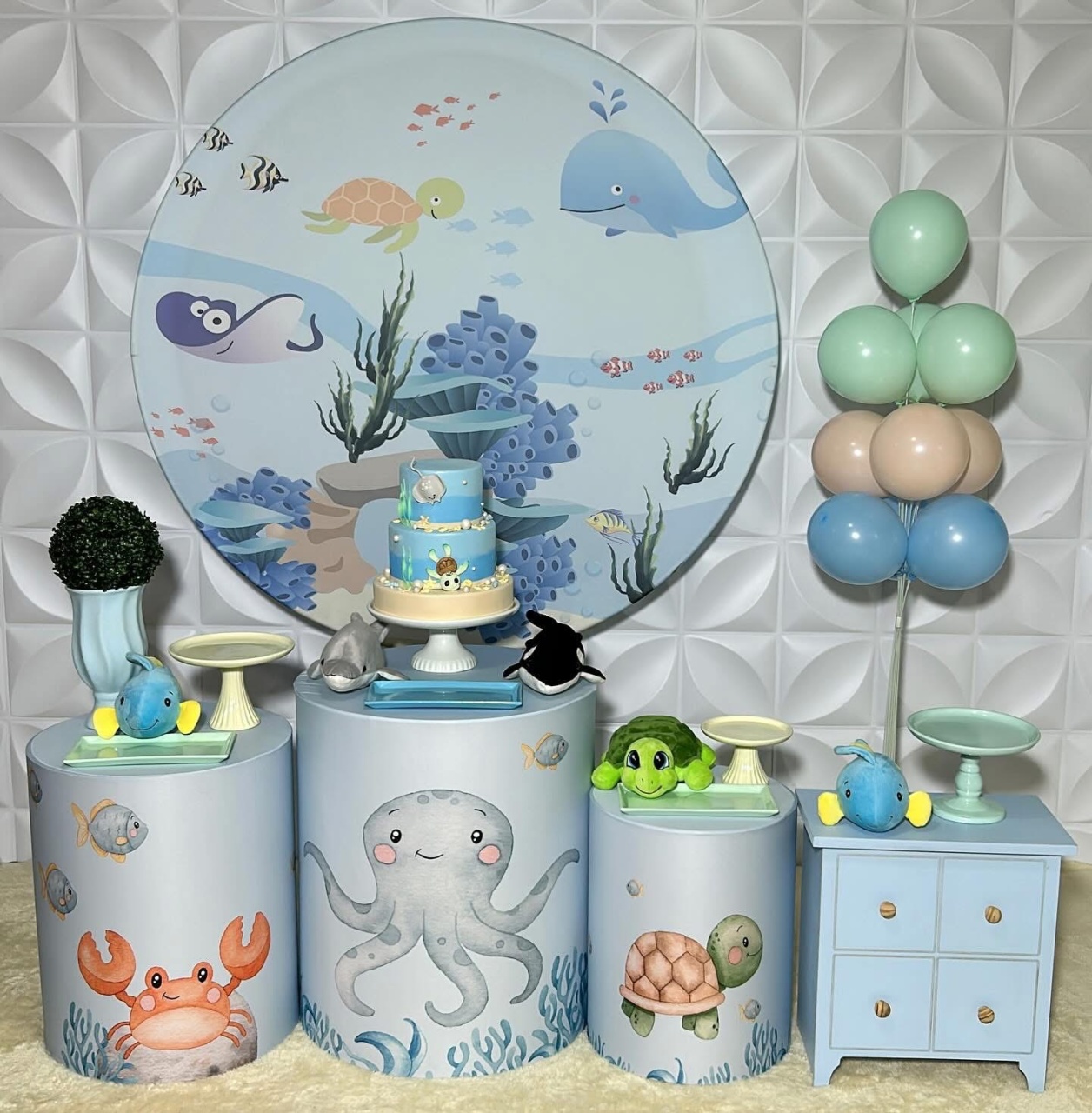Fundo Do Mar - Kit G Infantil. - Isabela Decorações 