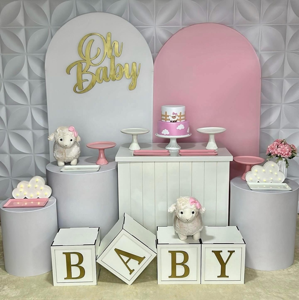 Chá de Bebê - Ovelhinha - Kit Gg Infantil.. - Isabela Decorações 
