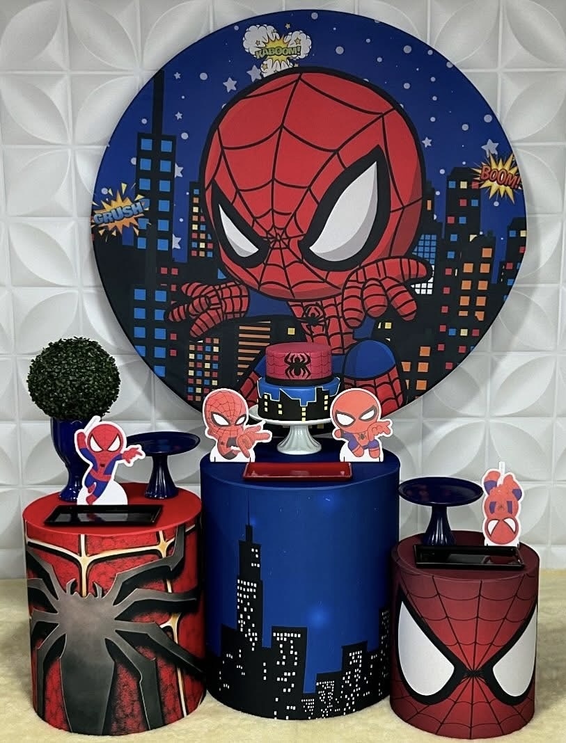 Homem Aranha Cute - Kit M Infantil - Isabela Decorações 