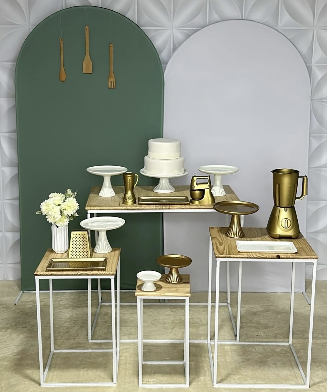 Chá de Casa Nova - Verde E Branco - Adulto - Isabela Decorações 
