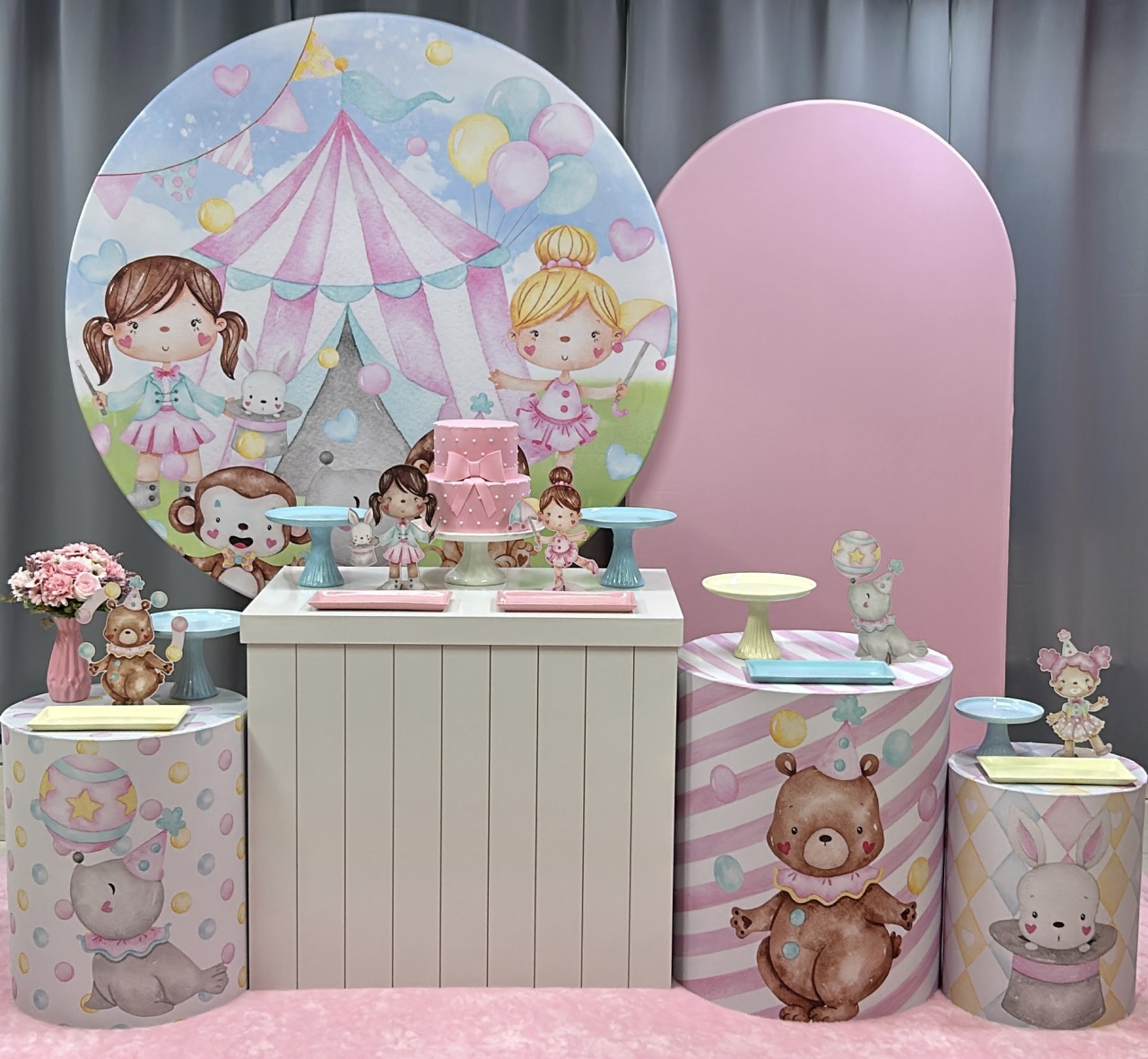 Circo Rosa - Kit Gg - Isabela Decorações 