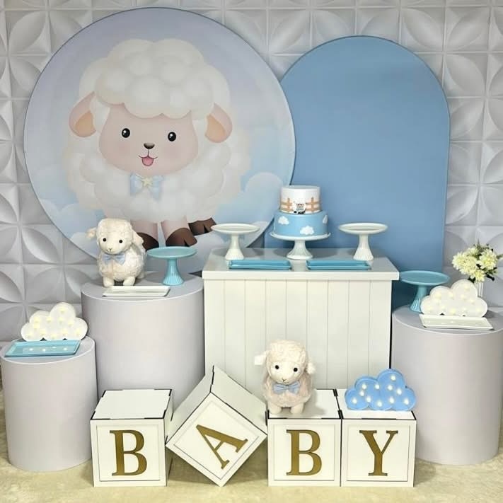 Chá de Bebê - Ovelhinha - Kit Gg Infantil - Isabela Decorações 