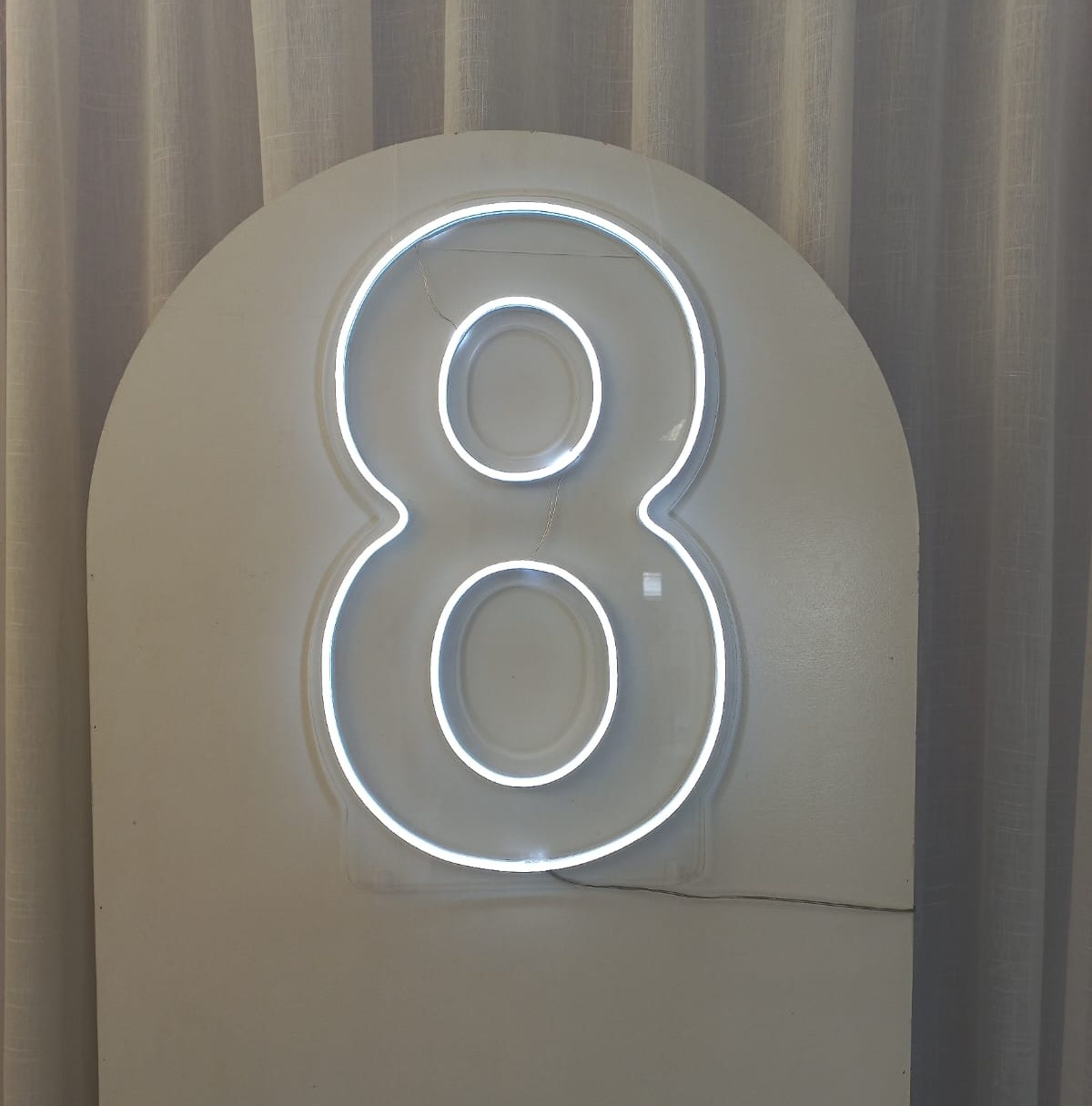 Número Led 8 - Cor Fria  - alegriamagicadecoracao