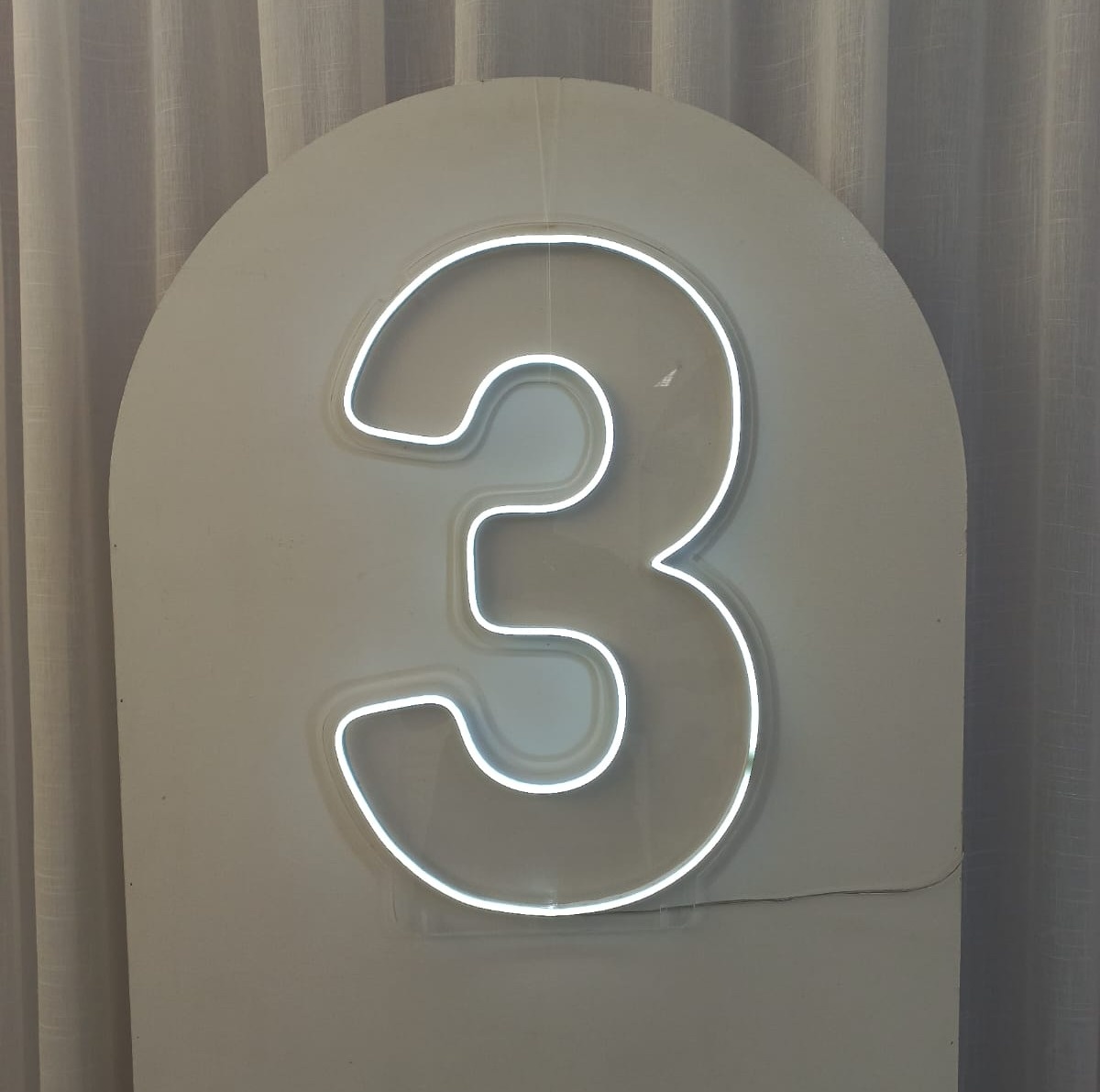 Número Led 3 - Cor Fria  - alegriamagicadecoracao