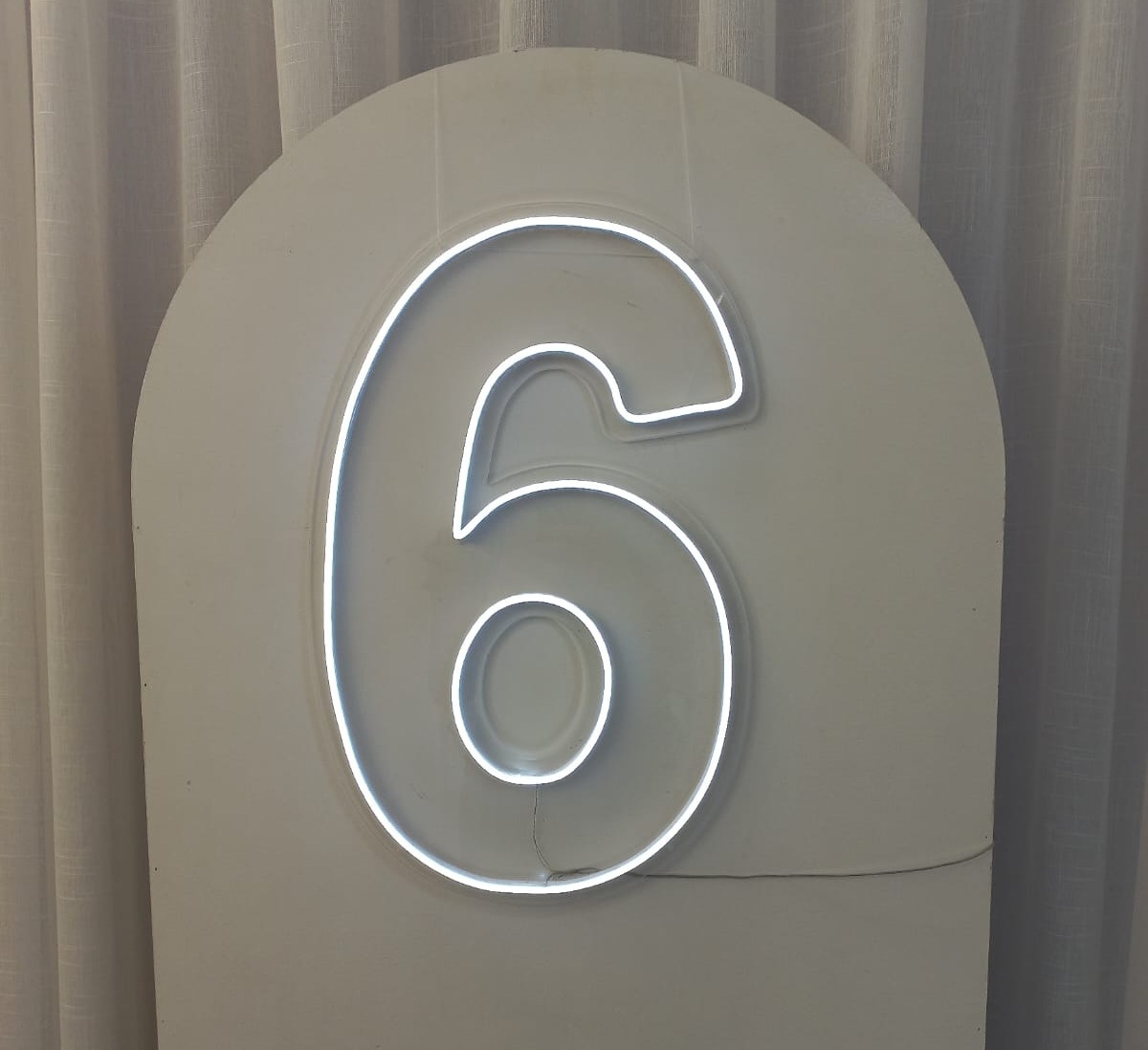 Número Led 6 - Cor Fria   - alegriamagicadecoracao