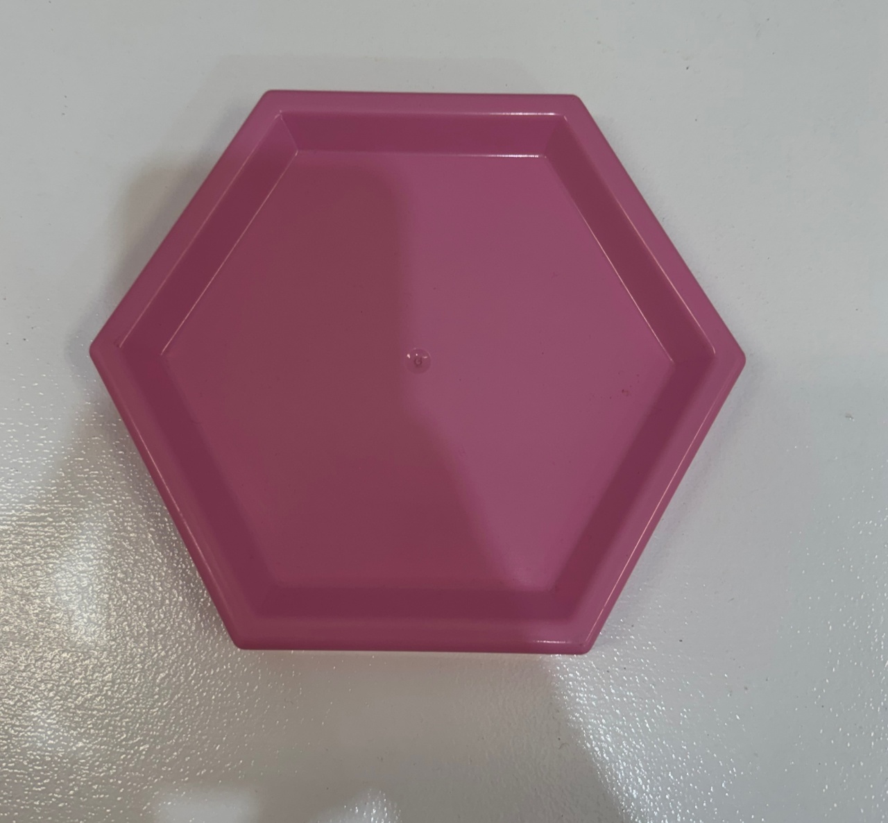 Bandejas Rosa Claro Sextavada   - alegriamagicadecoracao