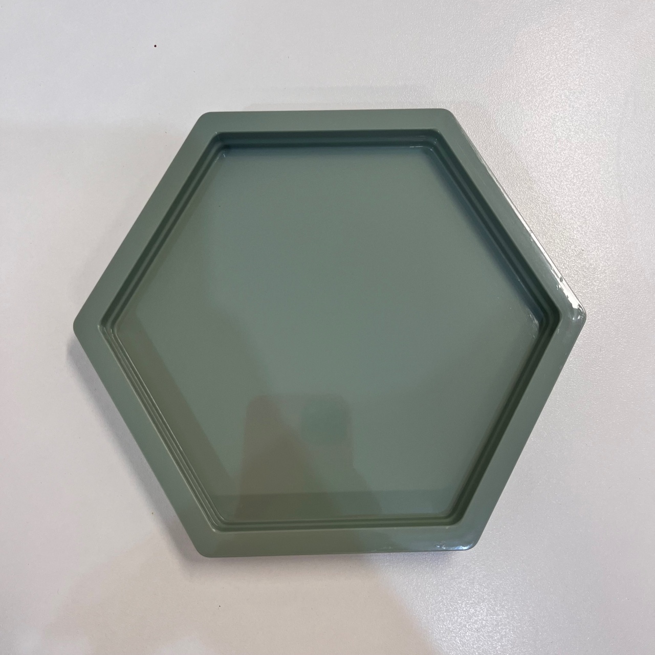 Bandejas Verde Oliva Sextavada  - alegriamagicadecoracao