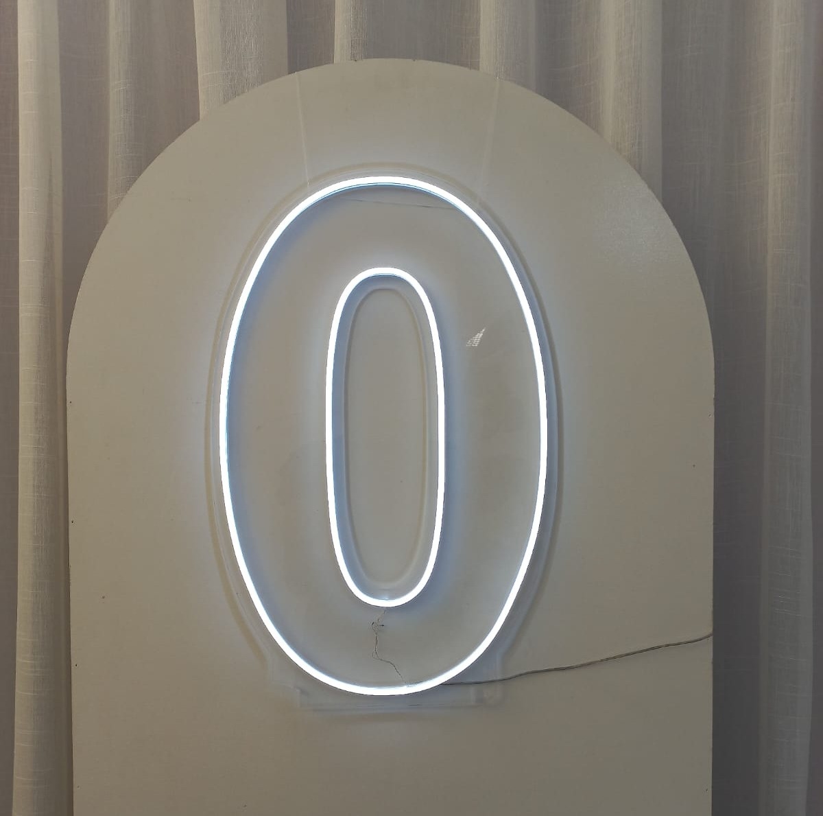 Número Led 0 - Cor Fria - alegriamagicadecoracao