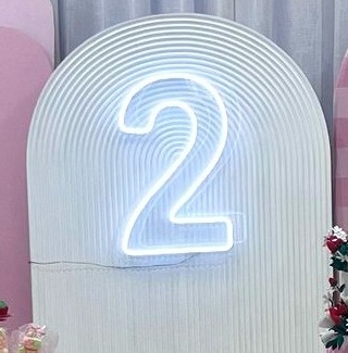 Número 2 Led - Cor Fria - alegriamagicadecoracao