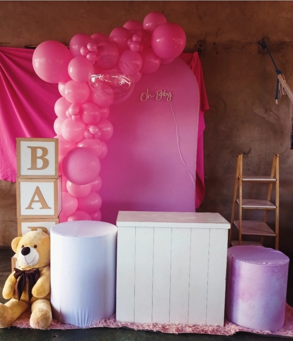 Kit Chá de Bebe Rosa - Mamãe Decory