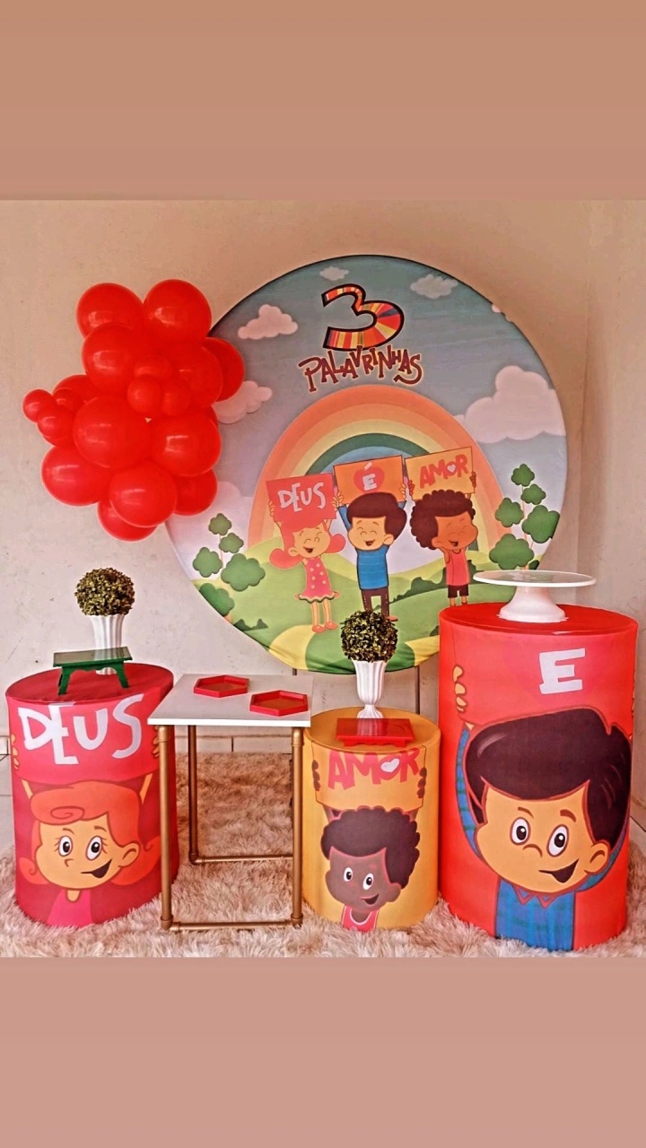 Aluguel Festa Temática 3 Palavrinhas  - Mamãe Decory
