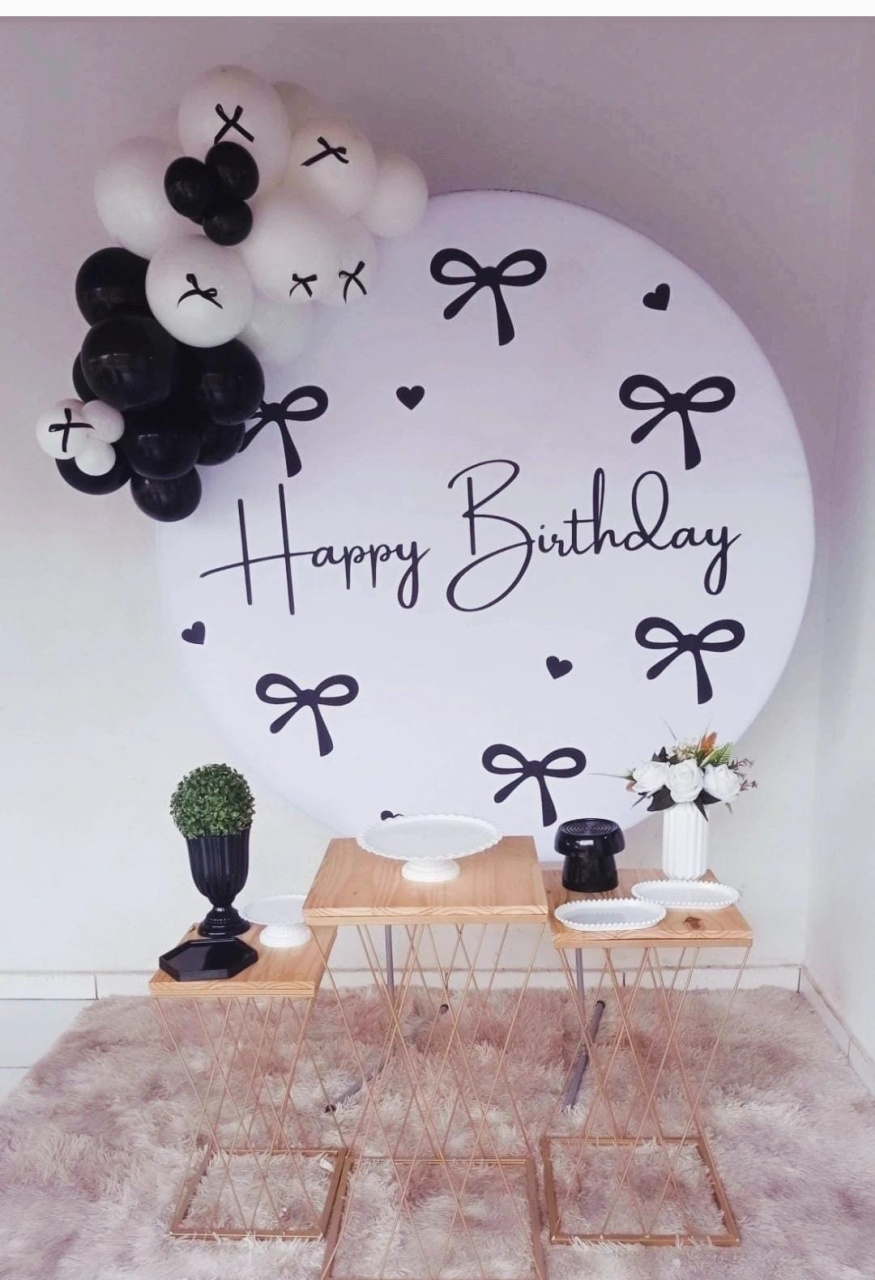  Alugue Tema Para Festa Decorativa Com Laços  - Mamãe Decory