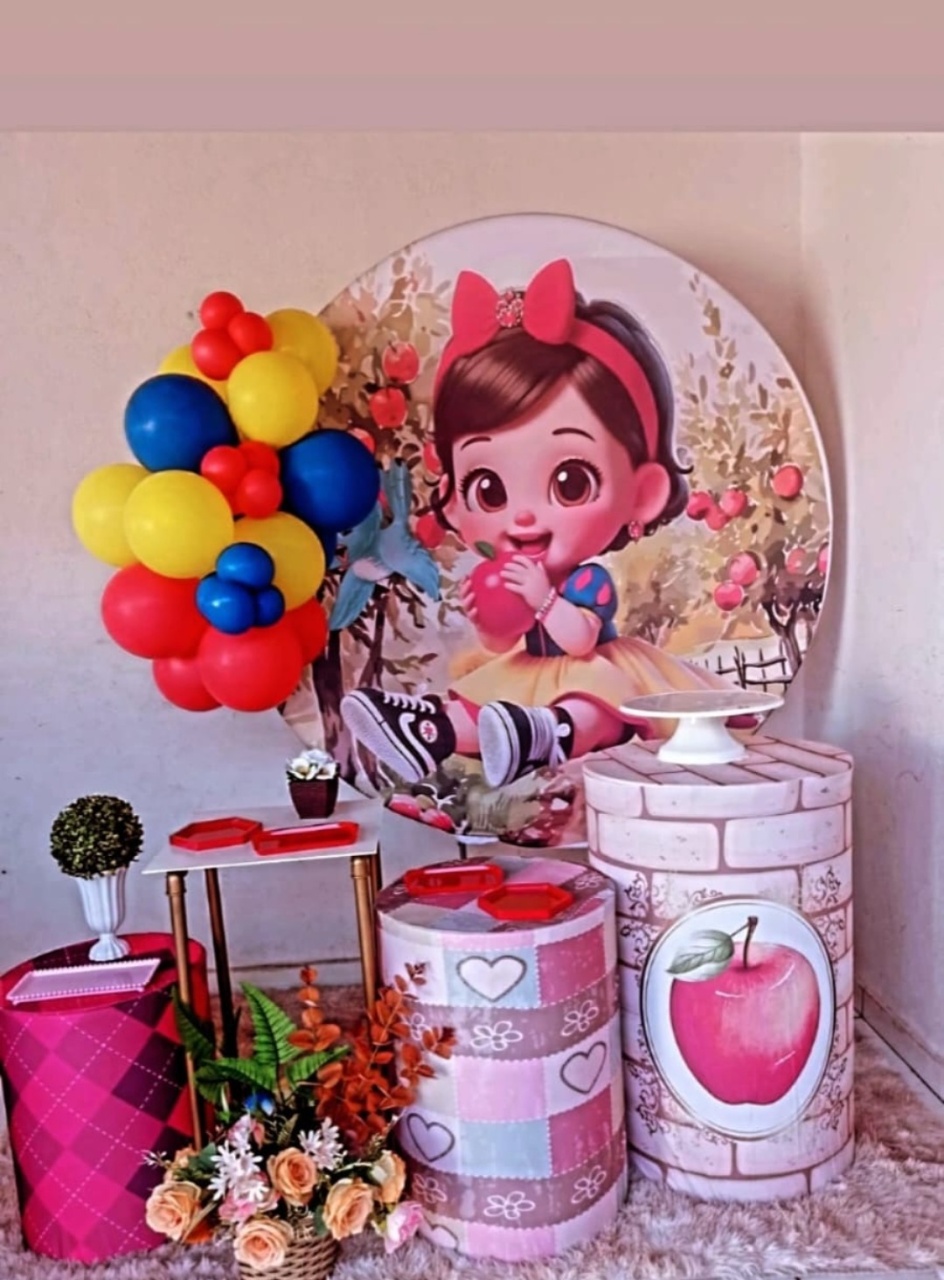 Alugue Tema Para Festa Decoração Branca de Neve Baby - Mamãe Decory
