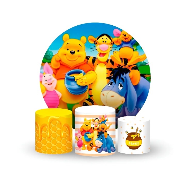 Alugue Tema Para Festa Decorativa Ursinho Puff - Mamãe Decory