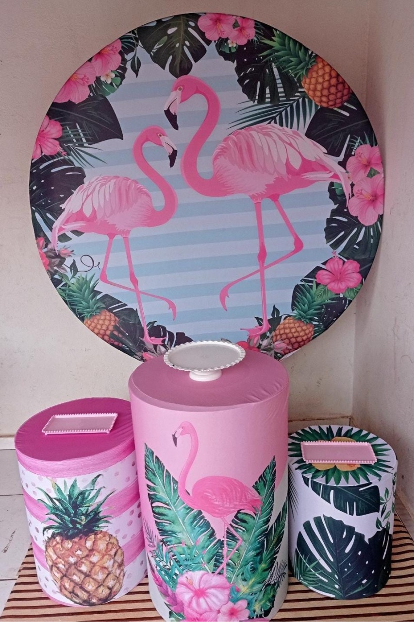 Alugue Tema 2 Para Festa Decorativa Do Flamingo  - Mamãe Decory