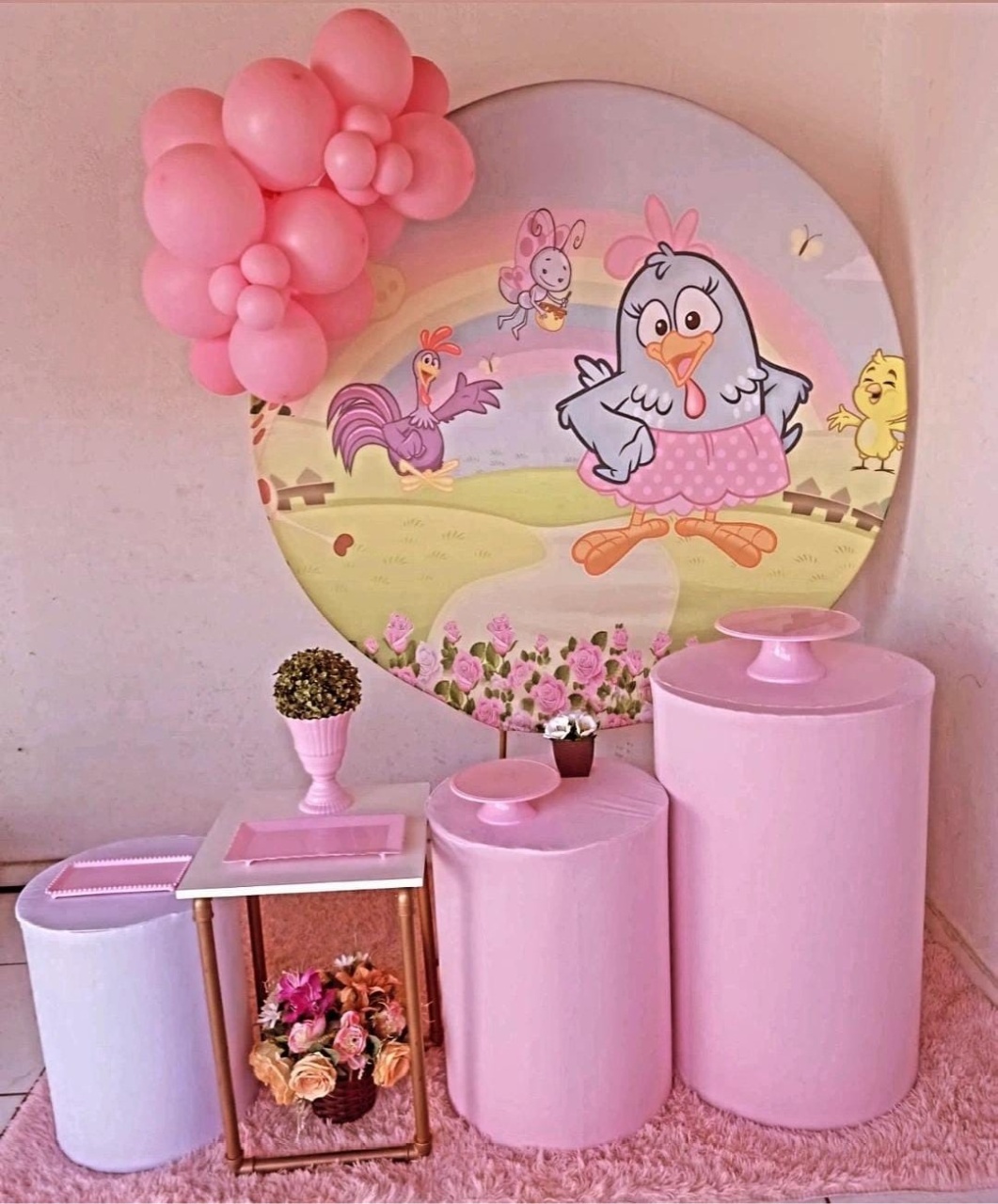 Galinha Pintadinha Rosa - Mamãe Decory