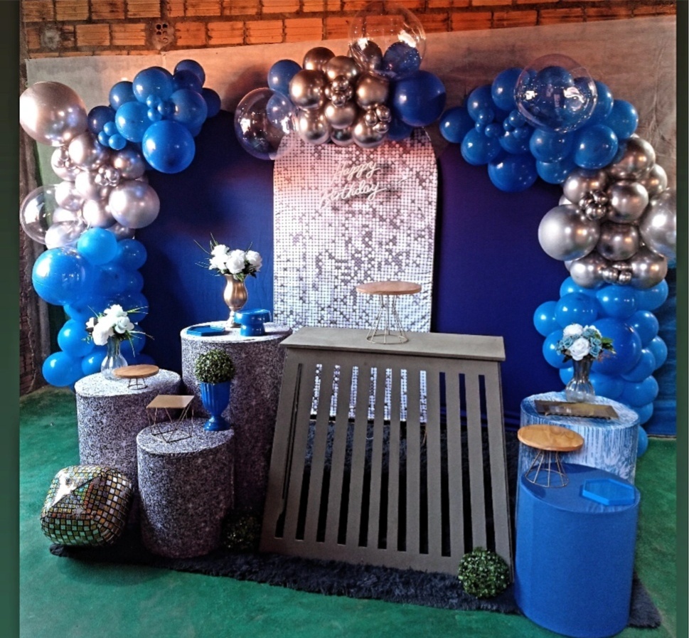 Kit Festa Azul E Paite - Mamãe Decory