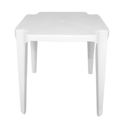 Alugue Mesa de Plástico Quadrada - Mamãe Decory