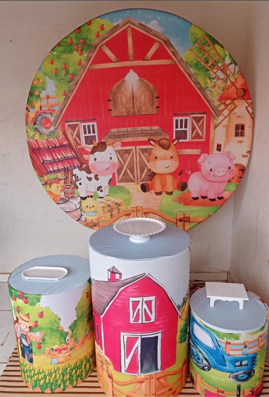 Alugue Tema 2 Para Festa Decorativa da Fazendinha   - Mamãe Decory