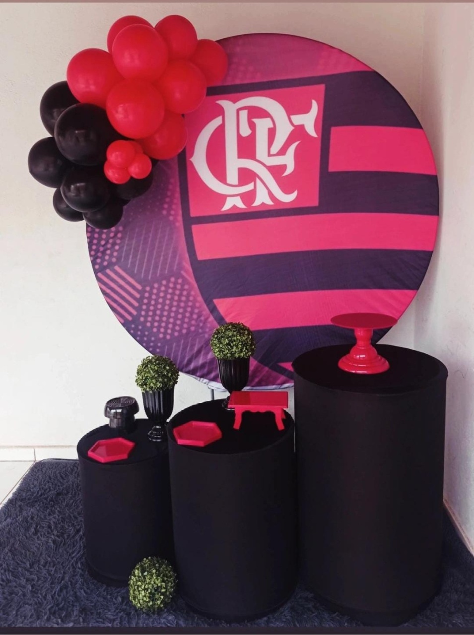 Alugue Tema Para Festa Decorativa Do Flamengo  - Mamãe Decory