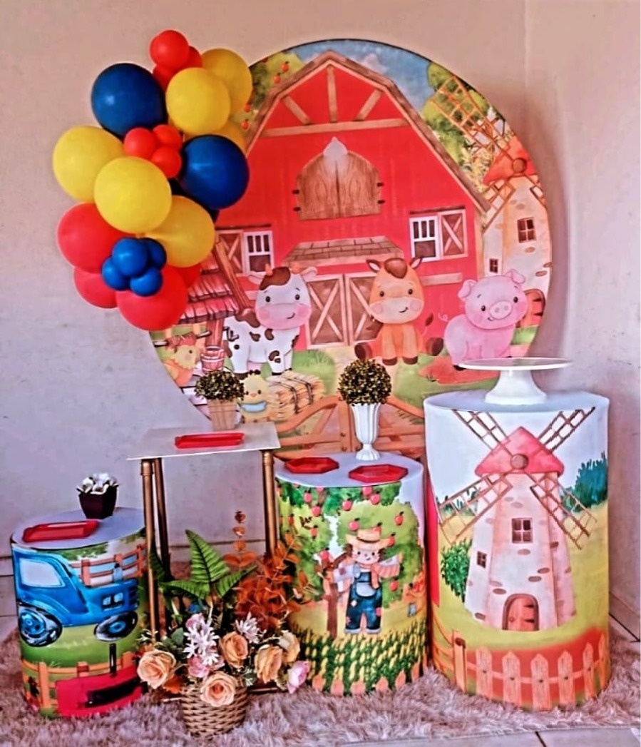 Alugue Tema Para Festa Decorativa da Fazendinha  - Mamãe Decory