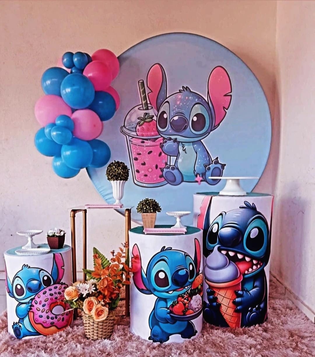 Alugue Tema Para Festa Decoração Stitch  - Mamãe Decory