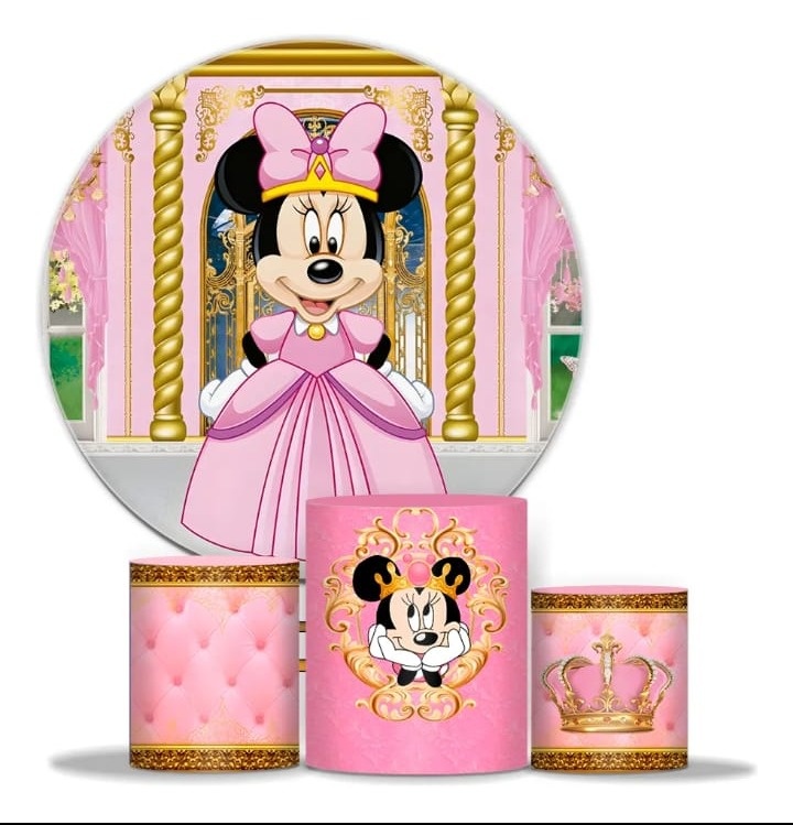 Alugue Tema Para Festa Decorativa da Minnie Rosa - Mamãe Decory