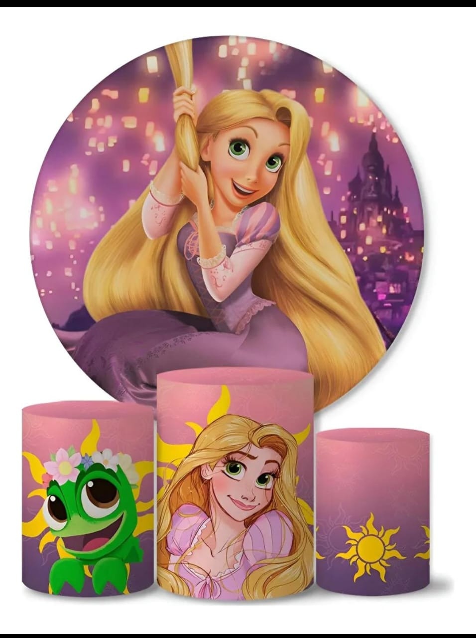 Alugue Tema Para Festa Decoração Rapunzel  - Mamãe Decory